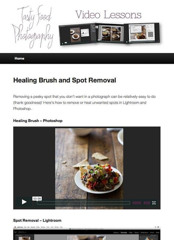 Tasty Food Photography - Video Lessons.