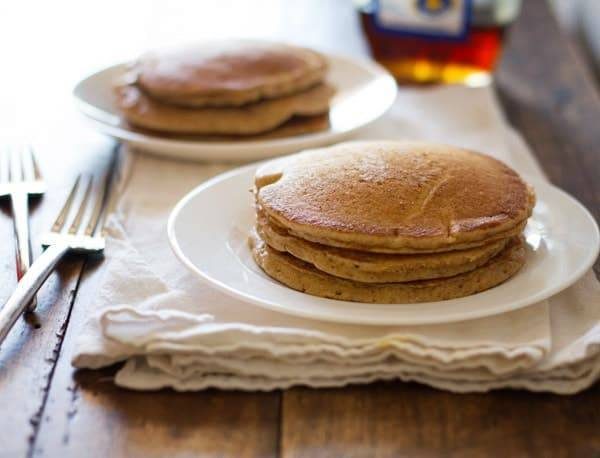 whole wheat pancakes for two