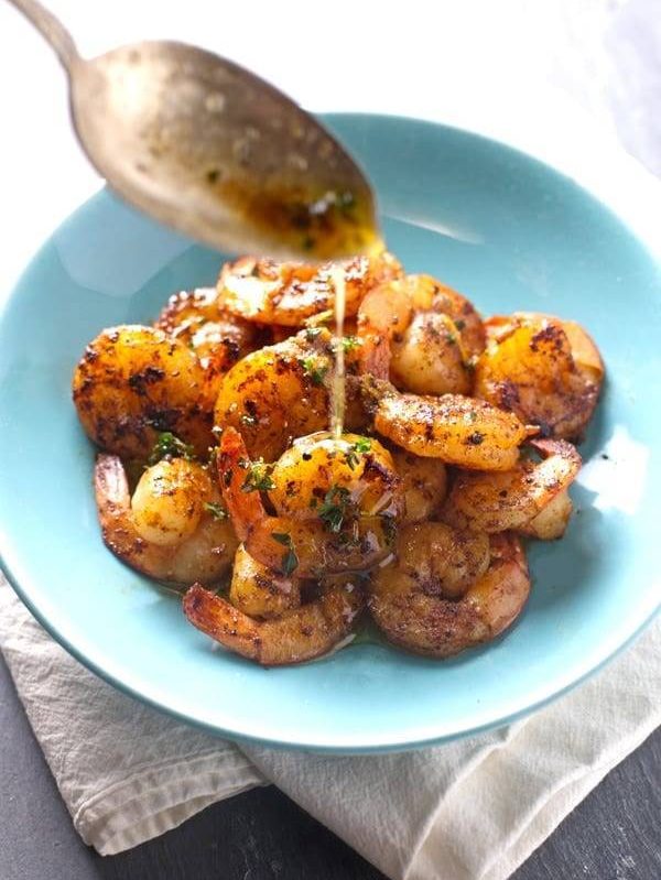 Orange Brown Butter Shrimp - a 15 minute, 6 ingredient meal that's nice enough for company! | pinchofyum.com