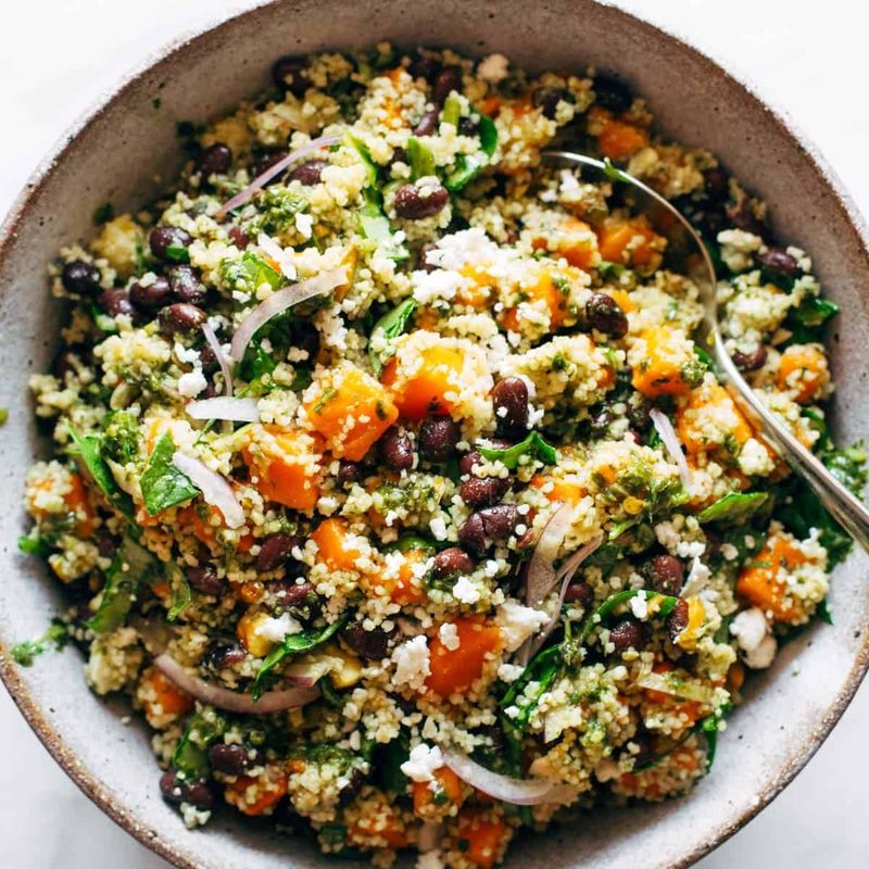 A picture of Couscous Salad with Lime Basil Vinaigrette