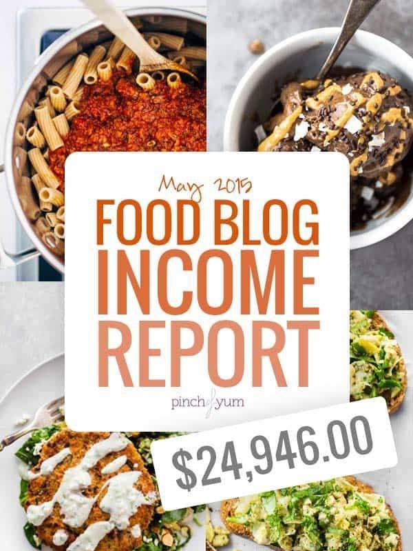Image of food that says "May Blog Income Report"