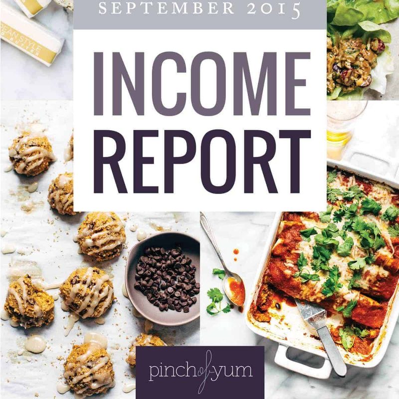 Traffic and Income Report from pinchofyum.com