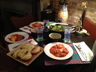 baked-pizza-chicken-with-cheesy-garlic-bread