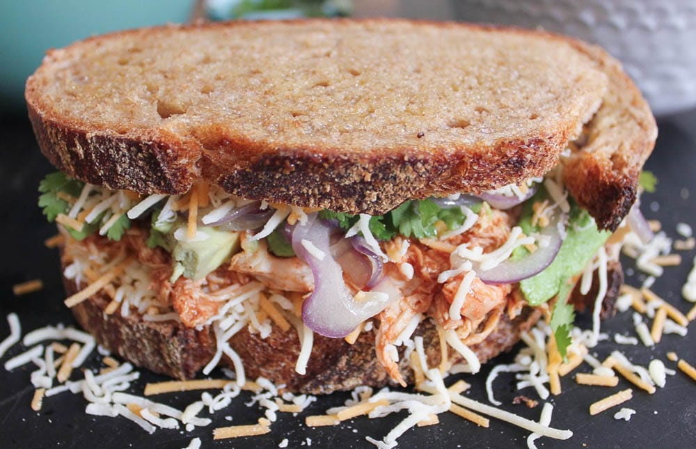 Barbecue-Chicken-Grilled-Cheese-with-Avocado-Cilantro-and-Red-Onion-step-9