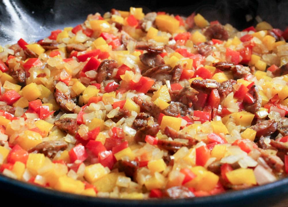 Fiesta-Baked-Eggs-with-Farro-Black-Beans-and-Chicken-Sausage-step-4