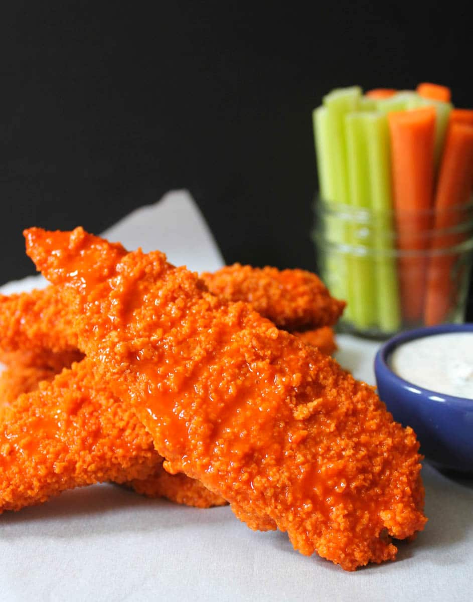 Healthy Baked Buffalo Chicken Tenders With Ranch