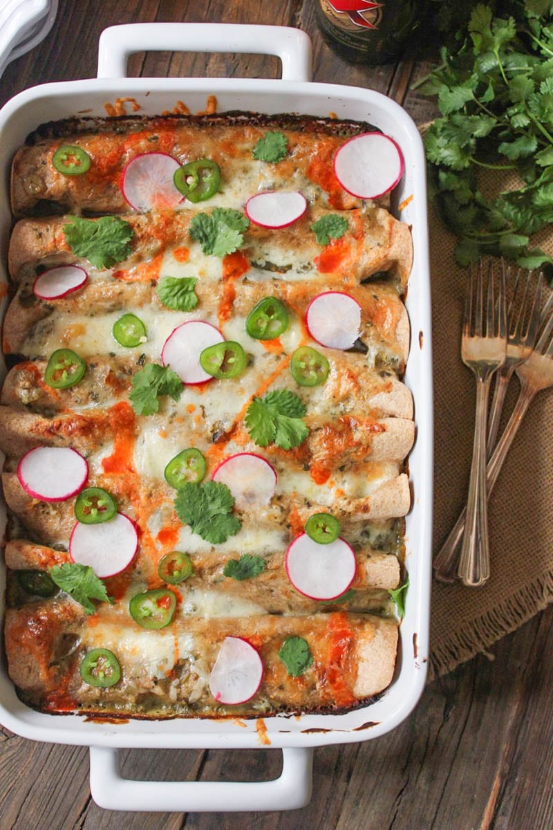 sweet potato and black bean enchiladas