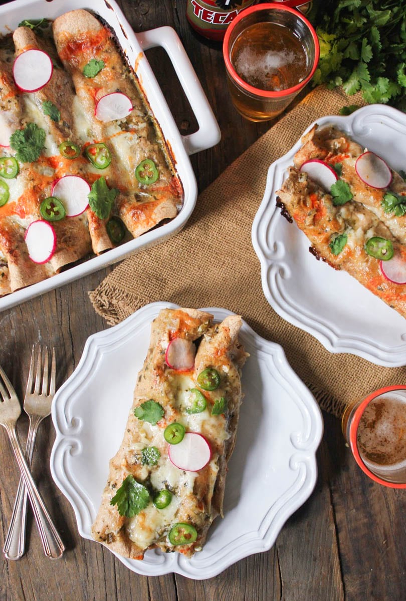 sweet potato and black bean enchiladas