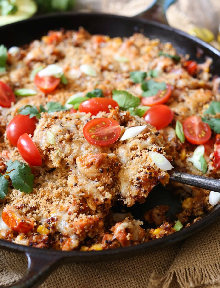 barbecue-chicken-quinoa-casserole
