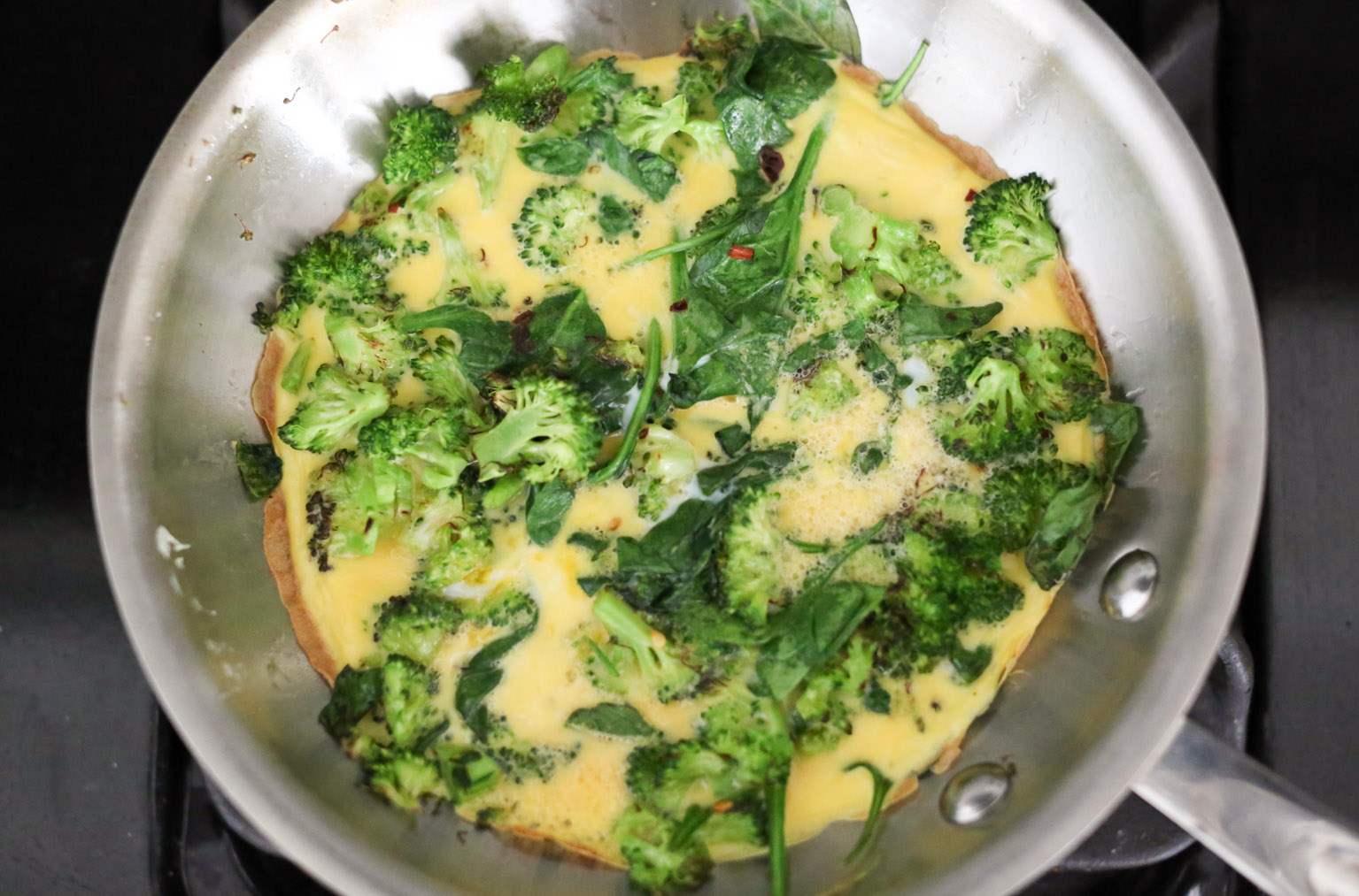 Personal Broccoli Parm Frittata