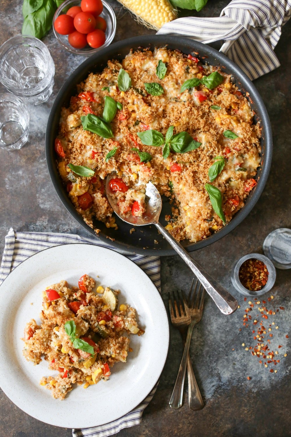 20 Satisfying Vegetarian Recipes- Summer Vegetable Quinoa Bake