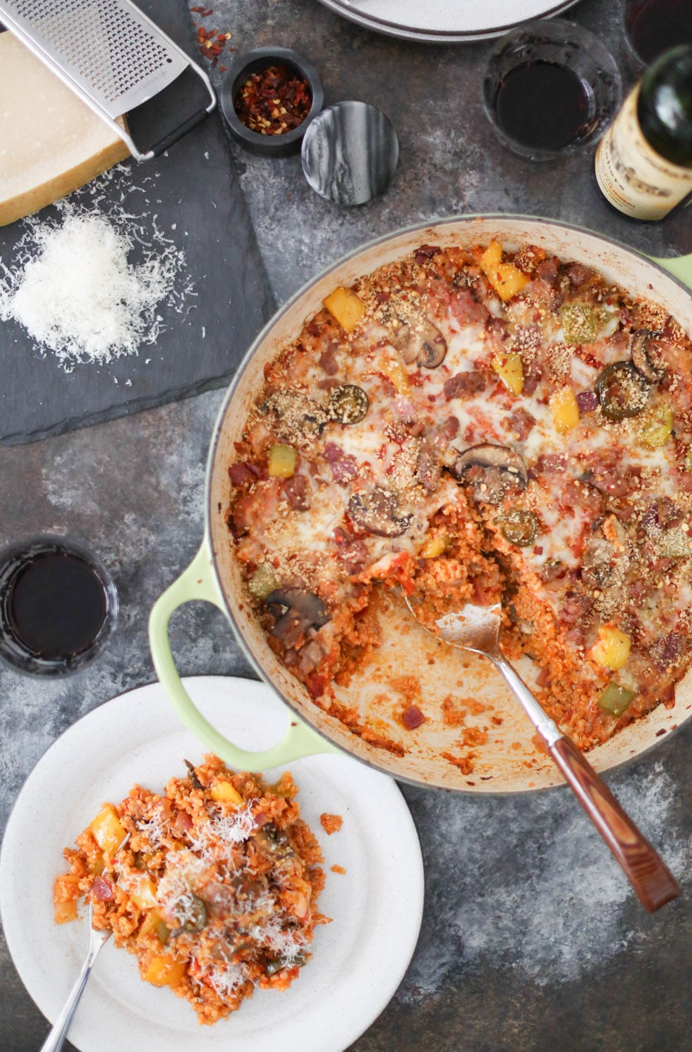Supreme Pizza Quinoa Bake