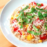 A picture of Mozzarella, Basil and Corn Quesadilla